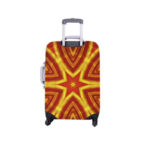 red and gold kaleidoscope Luggage Cover/Small 18"-21"