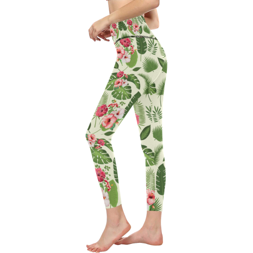 Tropical Women's All Over Print High-Waisted Leggings (Model L36)