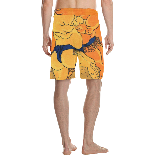 Two sumo wrestlers Men's All Over Print Casual Shorts (Model L23)