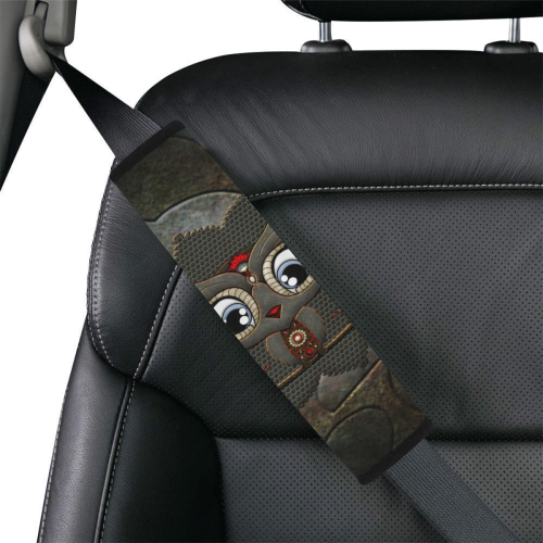 Funny steampunk owl Car Seat Belt Cover 7''x12.6''
