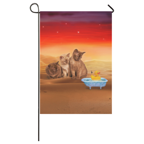 Lovely Kitties With Dancing Ballerina Garden Flag 28''x40'' （Without Flagpole）