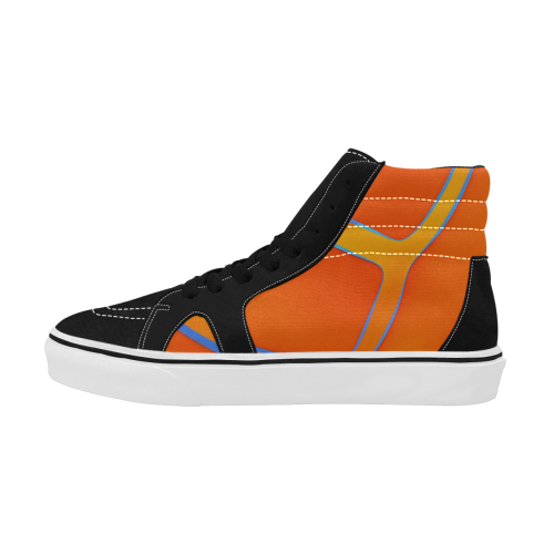 Nothing Rhymes With Orange Women's High Top Skateboarding Shoes (Model E001-1)