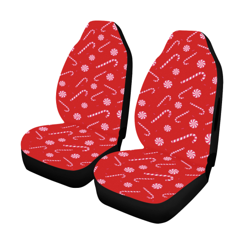Candy CANE RED Car Seat Cover Airbag Compatible (Set of 2)