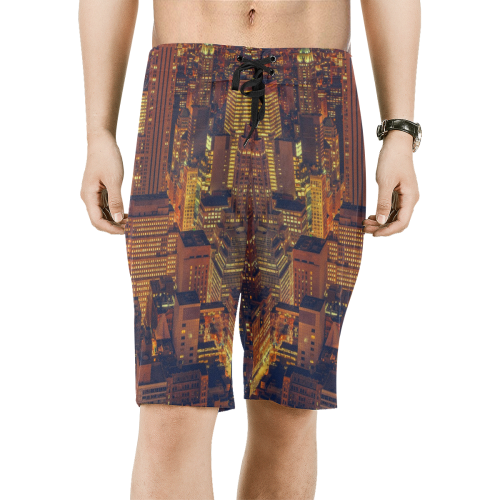 NYC LARGE Men's All Over Print Board Shorts (Model L16)