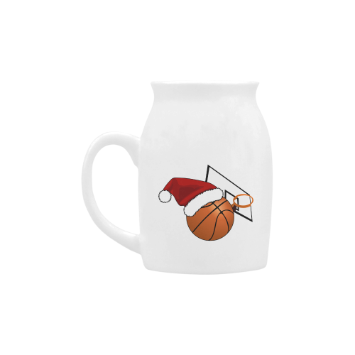 Santa Hat Basketball And Hoop Christmas Milk Cup (Small) 300ml
