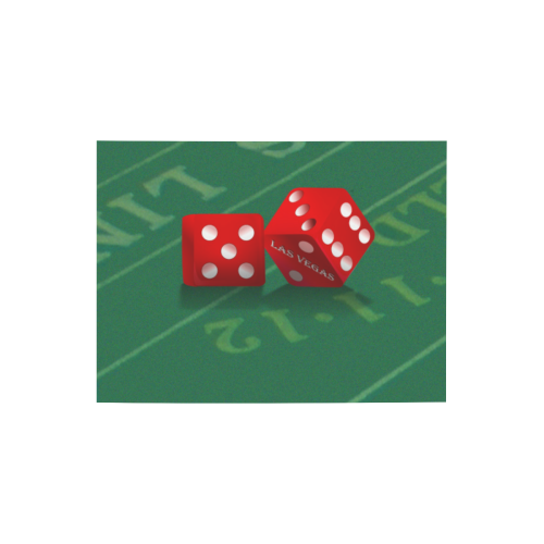 Las Vegas Dice on Craps Table Photo Panel for Tabletop Display 8"x6"