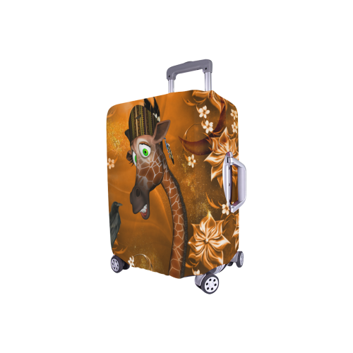 Funny giraffe with feathers Luggage Cover/Small 18"-21"