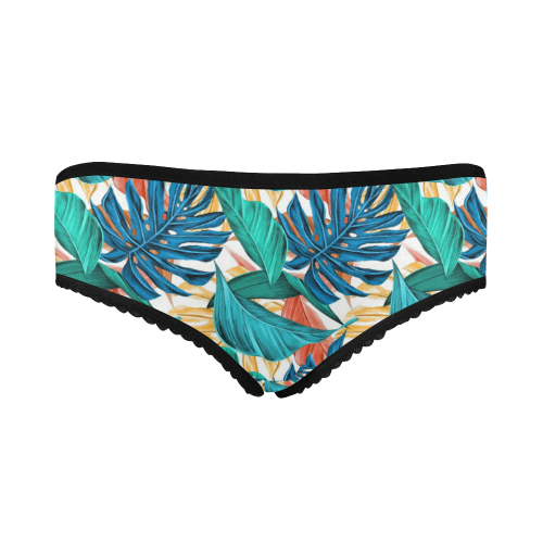 Tropical Jungle Leaves Women's All Over Print Classic Briefs (Model L13)