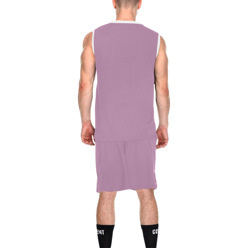 color mauve All Over Print Basketball Uniform