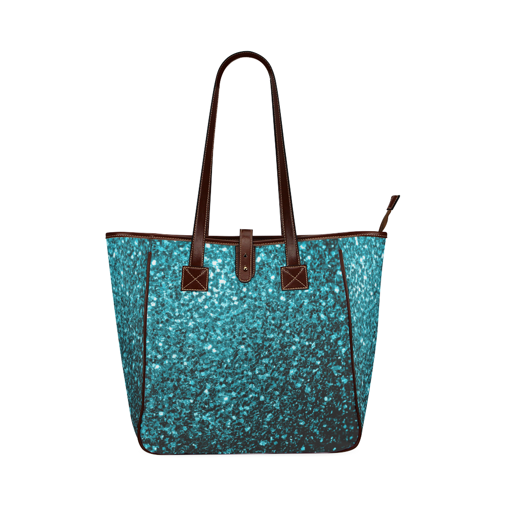 blue sparkly bag