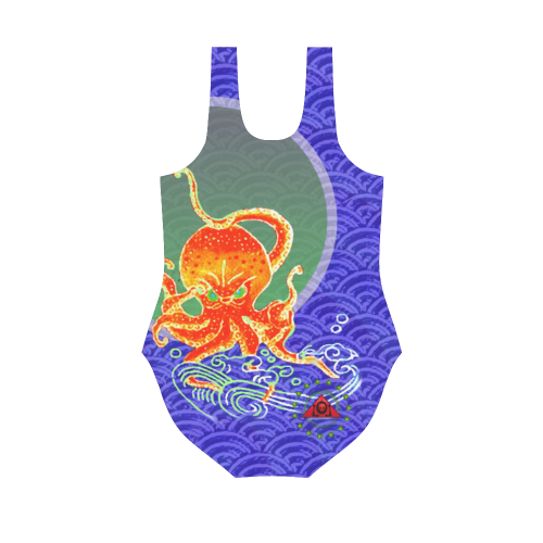 The Lowest of Low Japanese Angry Octopus Vest One Piece Swimsuit (Model S04)
