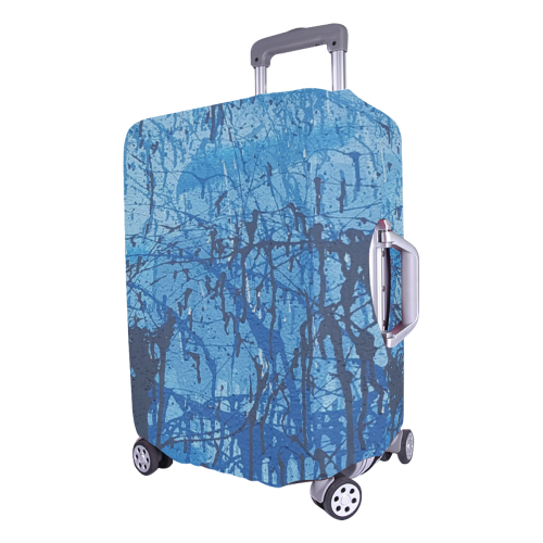 Blue splatters Luggage Cover/Large 26"-28"