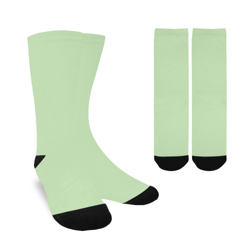 color tea green Women's Custom Socks