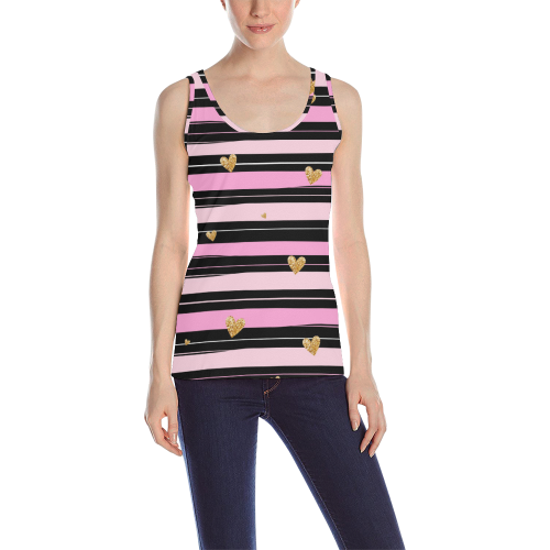 Love Lines All Over Print Tank Top for Women (Model T43)