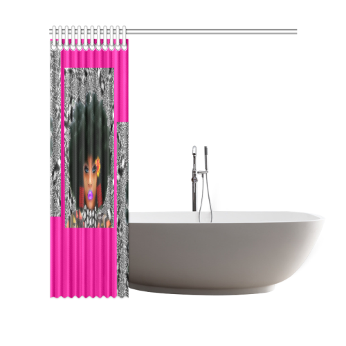FUEL UP SHO CUR HOT PINK Shower Curtain 69"x70"