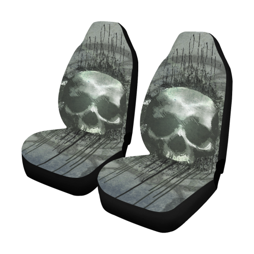 Awesome skull with bones and grunge Car Seat Covers (Set of 2)
