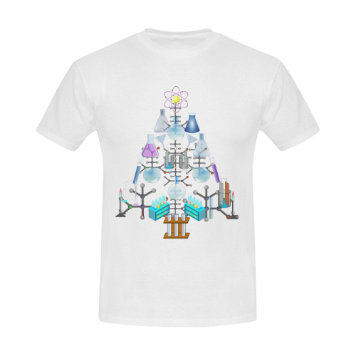 Oh Chemist Tree, Oh Chemistry, Science Christmas Men's T-Shirt in USA Size/Large (Front Printing Only)
