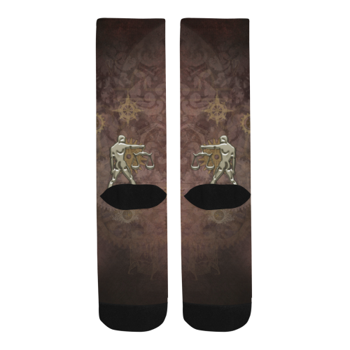 Steampunk Zodiac Libra Men's Custom Socks