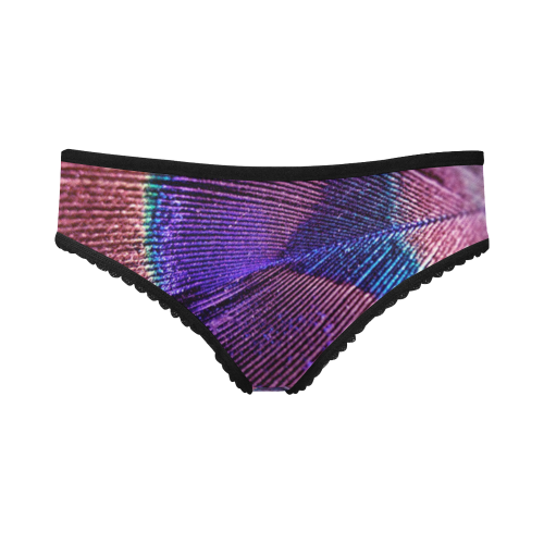 Purple Peacock Feather Women's All Over Print Girl Briefs (Model L14)