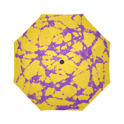 Purple and Yellow Auto-Foldable Umbrella (Model U04)