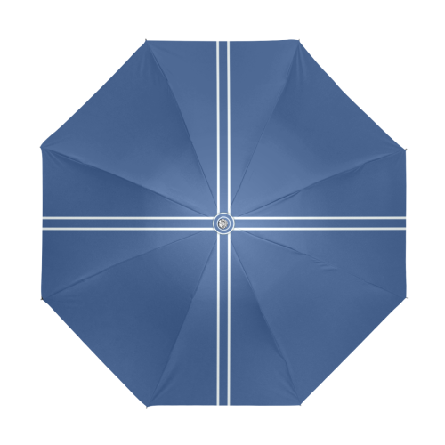 Classic Blue 'Faux Button' Anti-UV Foldable Umbrella (U08)