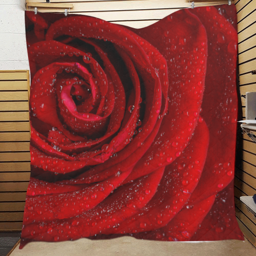Red rosa Quilt 60"x70"