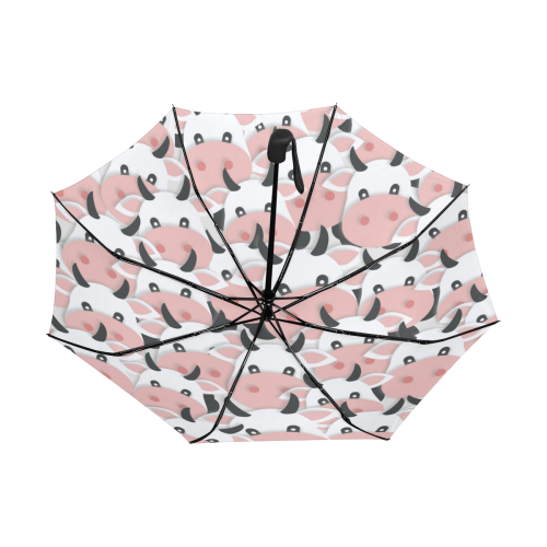 Herd of Cartoon Cows Anti-UV Auto-Foldable Umbrella (Underside Printing) (U06)
