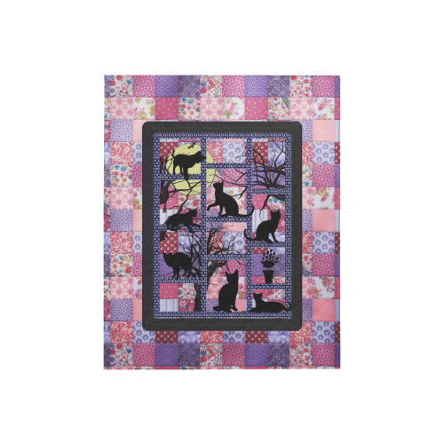 Cats in the Night Quilt 40"x50"