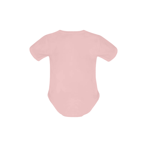 Sleepy Dinosaur Pink Baby Powder Organic Short Sleeve One Piece (Model T28)