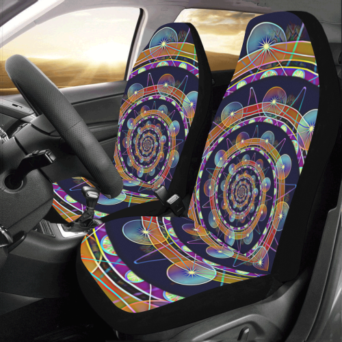 POWER SPIRAL universe planet orbit Car Seat Covers (Set of 2)