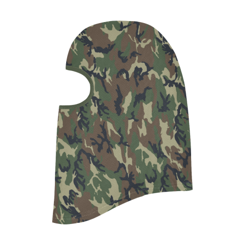 Woodland Forest Green Camouflage All Over Print Balaclava