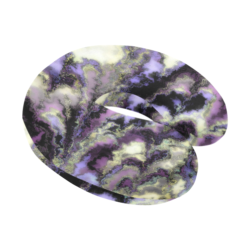 Purple marble U-Shape Travel Pillow