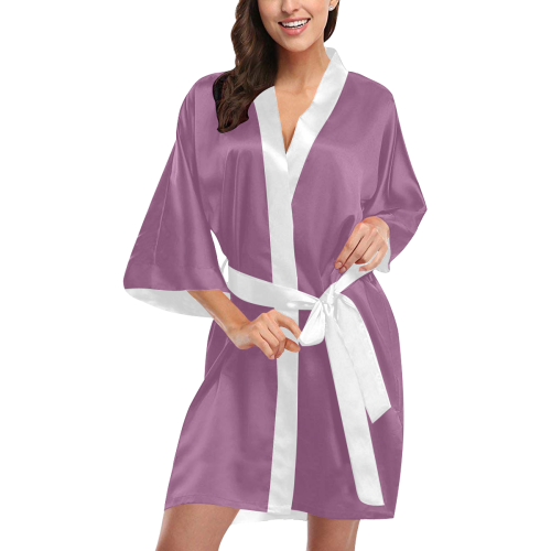 Plum Pretty Solid Colored Kimono Robe