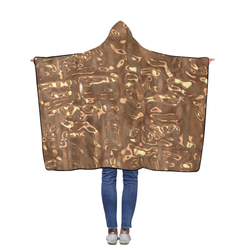 Metallic Copper Crush Flannel Hooded Blanket 40''x50''