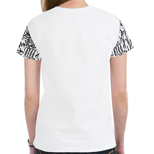 T shirt Graffiti 1 GV New All Over Print T-shirt for Women (Model T45)