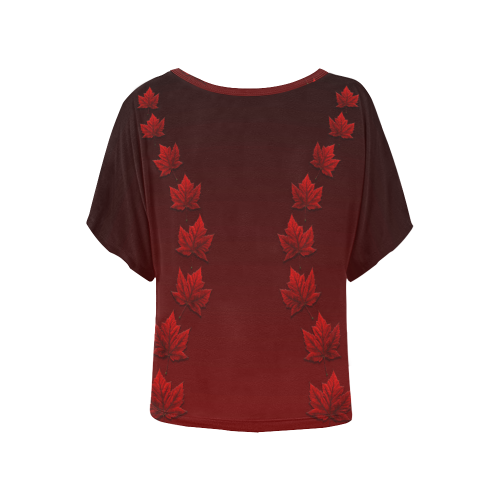 Canada Souvenir Shirts Women's Batwing-Sleeved Blouse T shirt (Model T44)
