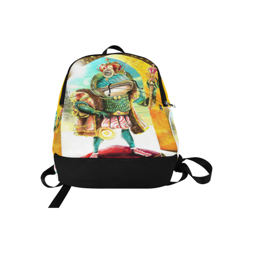 Frog Prince Art - Special Sparkly Kissing Frog Gold and Red and Green Fabric Backpack for Adult (Model 1659)