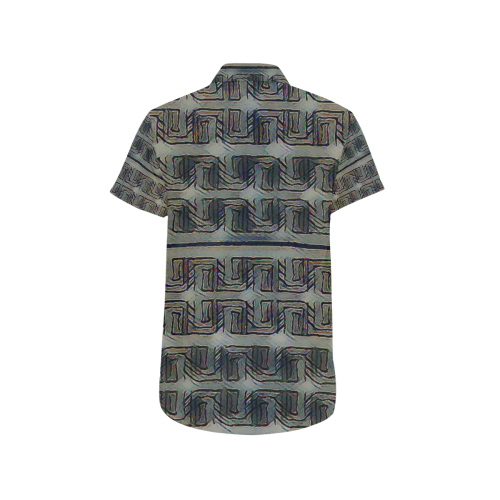 Trim3 Men's All Over Print Short Sleeve Shirt/Large Size (Model T53)