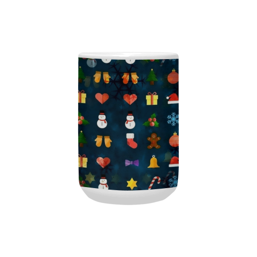 Oh Santa Pattern by K.Merske Custom Ceramic Mug (15OZ)