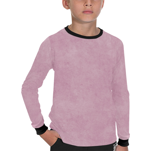 Pink Face Kids' All Over Print Long Sleeve T-shirt (Model T51)