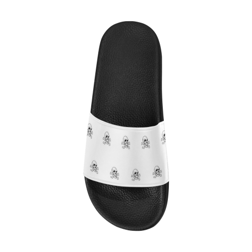 Skull 816 white (Halloween) pattern Men's Slide Sandals (Model 057)