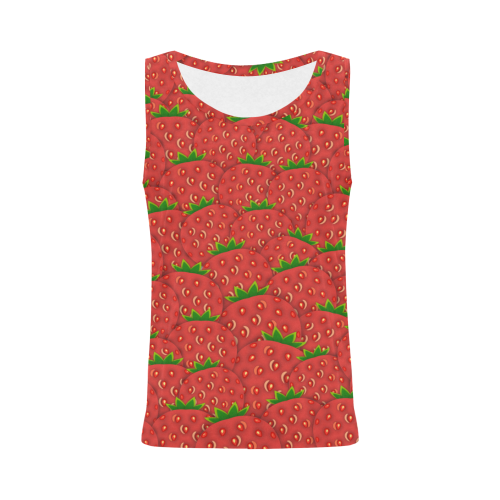 Strawberry Patch All Over Print Tank Top for Women (Model T43)