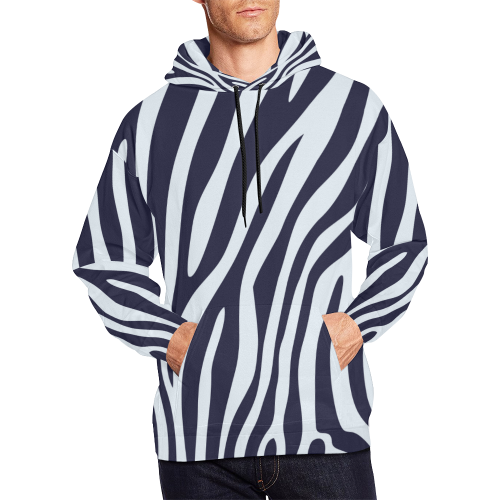 texture zebra All Over Print Hoodie for Men (USA Size) (Model H13)