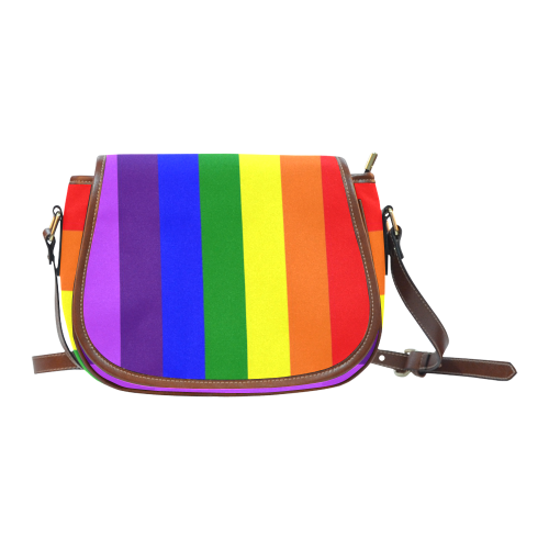 Rainbow Flag (Gay Pride - LGBTQIA+) Saddle Bag/Small (Model 1649) Full Customization