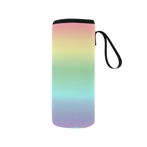 Pastel Rainbow Neoprene Water Bottle Pouch/Medium