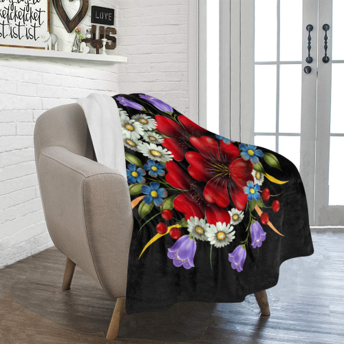 Bouquet Of Flowers Ultra-Soft Micro Fleece Blanket 40"x50"