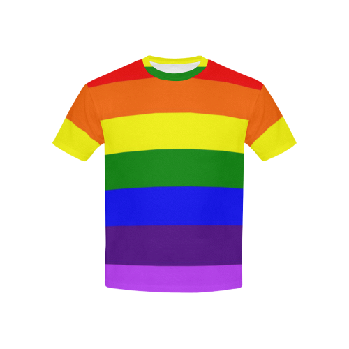 Rainbow Flag (Gay Pride - LGBTQIA+) Kids' All Over Print T-shirt (USA Size) (Model T40)