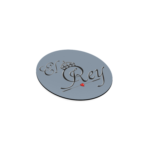 El Rey - The King / Silver Slate Round Coaster
