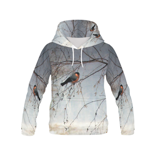 bullfinch 138 All Over Print Hoodie for Women (USA Size) (Model H13)