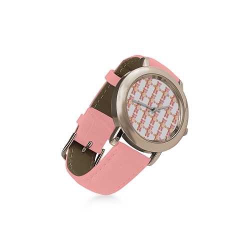 nounours 3l Women's Rose Gold Leather Strap Watch(Model 201)